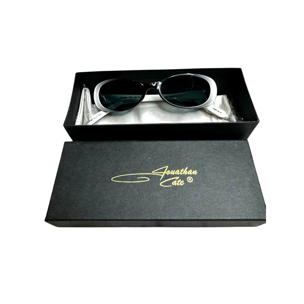 Jonathan Cate Womens Stardust Black & White Sunglasses With Case